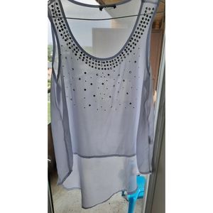 White blouse with rhinestone